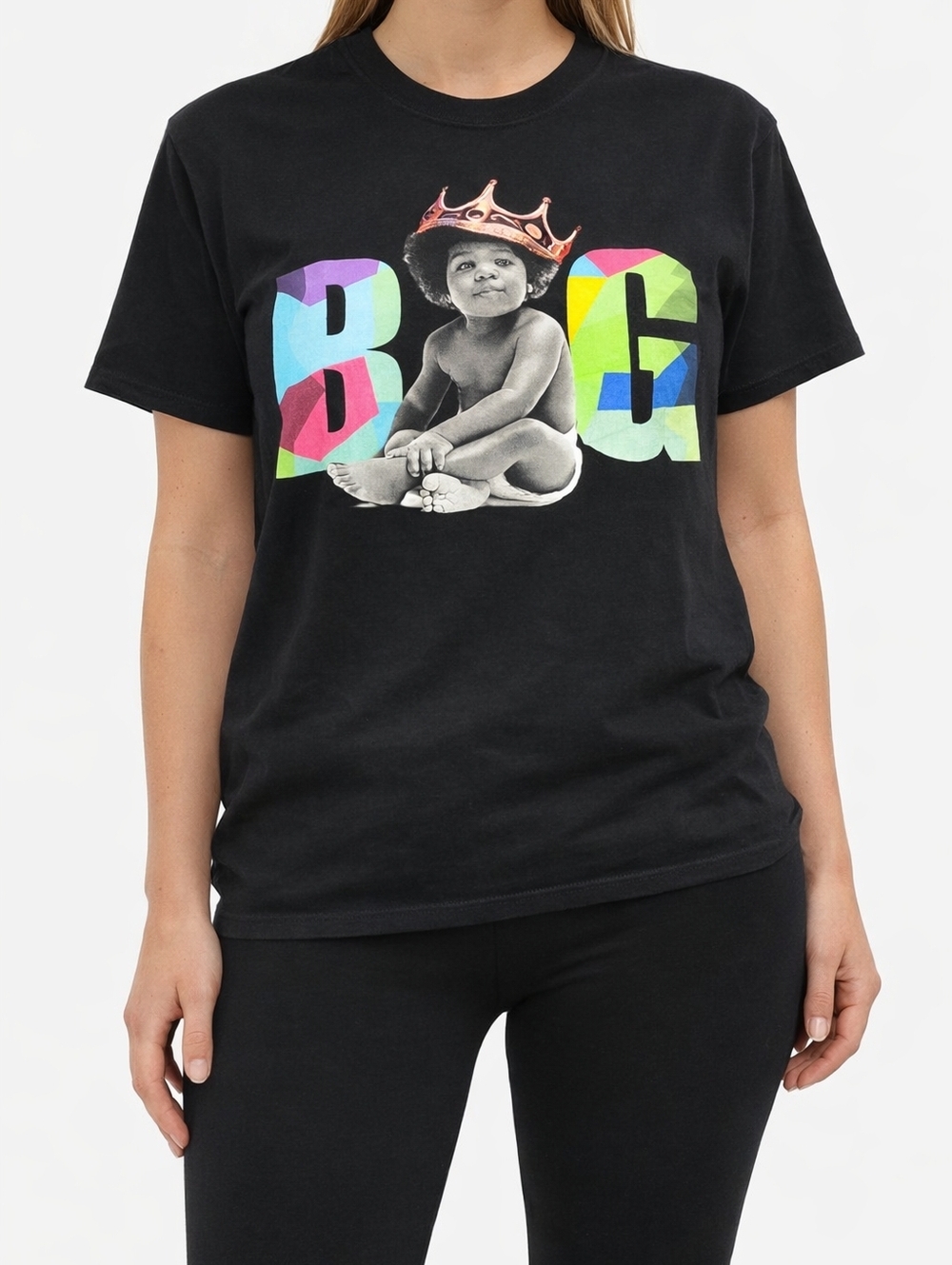 Notorious B.I.G. Graphic T-Shirt Black Baby Biggie Crown Logo Tee